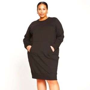 Universal Standard Bree Sweatshirt Dress  2XL Deep Sea